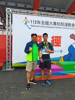 賀!復健科二年級周柏豪同學榮獲112年全國大專校院運動會榮獲一般男子組擲鏈球比賽第2名及擲鐵餅比賽第六名