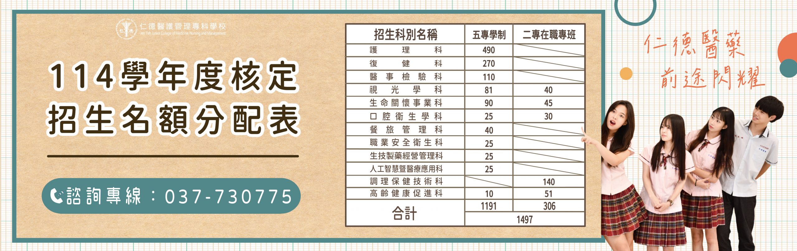 114招生名額2