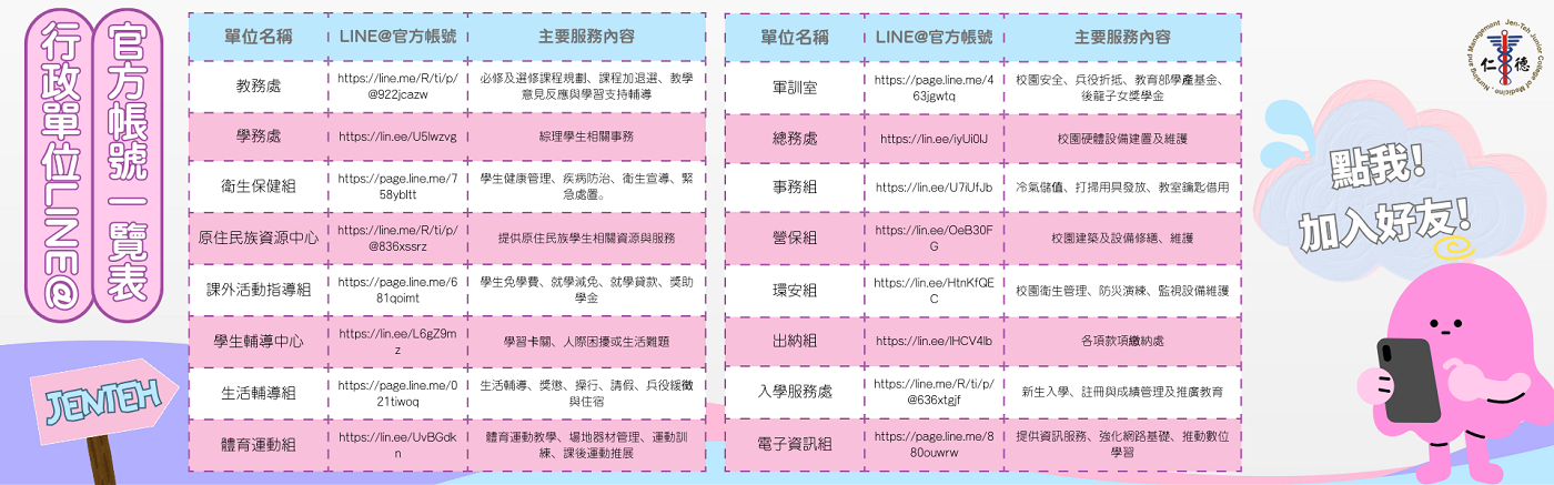 行政單位LINE